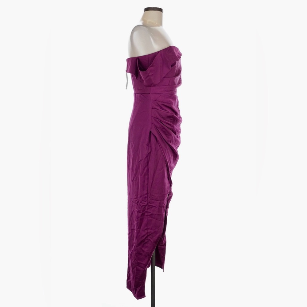 NWT Lulus Showing Off a Little Magenta Asymmetrical Tulip Midi Dress | Medium - Picture 7 of 10